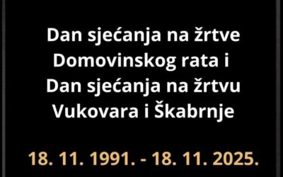 Obilježili smo Dan sjećanja na žrtve Domovinskog rata i Dan sjećanja na žrtvu Vukovara i Škabrnje